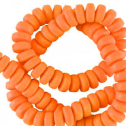 Polymer Perlen Rondell 7mm - Bright orange